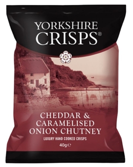 Yorkshire Crisps Cheddar & Caramelised Onion Chutney Chips 40g
